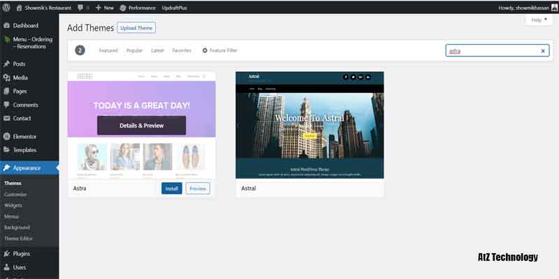 Start Building your Restaurant WordPress Website