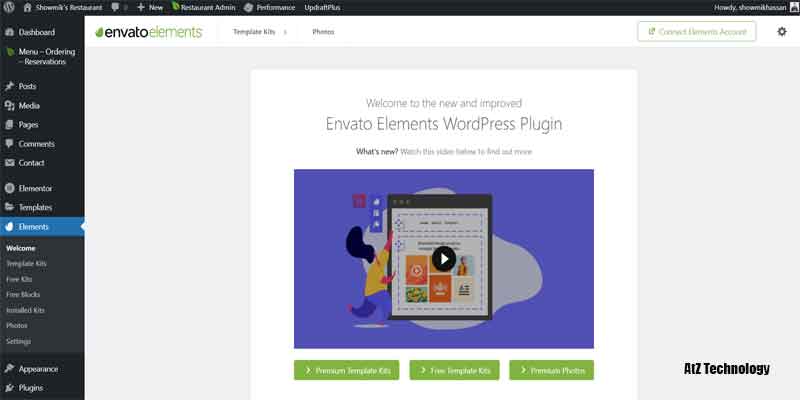 Install Envato Elements Plugin