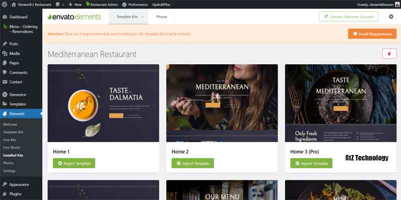 Install Envato Elements Plugin