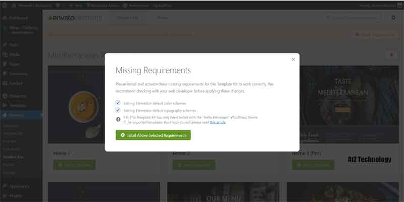 Install Envato Elements Plugin