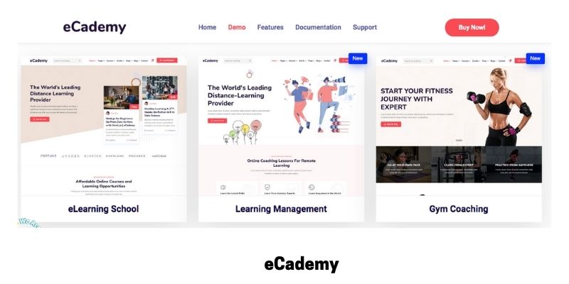 eCademy: Best online courses WordPress theme for virtual classroom